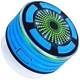 Altavoz Bluetooth ducha con radio FM, altavoz V4.0 Dland impermeable sin hilos de Bluetooth portátil con reproductor de MP3, altavoz y múltiples funciones de luz LED de color