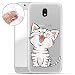 Produktbild Finoo Samsung Galaxy J3 2017 Weiche Flexible Silikon-Handy-Hülle | Transparente TPU Cover Schale mit Motiv | Tasche Case Etui mit Ultra Slim Rundum-Schutz | Kleine Katze