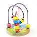 Multi Colors Baby Kid Festival Gift Wooden Around Beads Maze Puzzle Educational Toy(1Pca: Random Color)