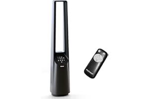 Pro Breeze 101cm rotorloser Ventilator - Ventilator oszillierend mit Fernbedienung, LED Display, 6 Geschwindigkeiten - Turmventilator sehr leise, 5 Betriebsmodi, Auto 60° Oszillation, 7h Timer