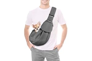 SlowTon Transportín para Perros, Correa Ajustable del Hombro para Perros Pequeños, Bolsa De Transporte para Perros, Porta Mascotas con Bolsillo Frontal con Cremallera, Cinturón De Seguridad