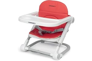 Foppapedretti Seggiolino Alzabimbo Lift, bambini da 6 mesi a 3 anni (fino a 15 Kg), Vassoio Amovibile, Chiudibile e Trasportabile, Borsa Inclusa, Imbottitura Removibile e Lavabile, 3 Altezze, Coral
