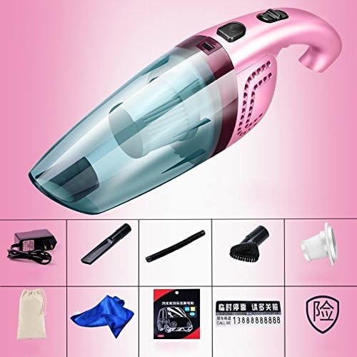 LLZXCQ Car Vacuum Cleaner/Car Vacuum Cleaner/Car/Car/Car/High Power/Super Suction/Wireless/Mini/Rechargeable/Home Car/Handheld/Portable, Wireless-Rose Gold