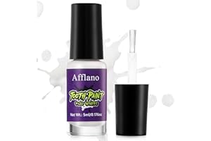 Afflano White Tooth Paint, trucco professionale bianco fluido, colore dei denti sicuro, ad asciugatura rapida, realistico, per Halloween, trucco, carnevale, trucco teatrale, cosplay, effetto speciale