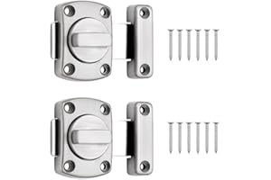 ANHOER 2 x Door Locks Door Bolts for Internal Doors Door Latches for Bathroom Bedroom Cupboard Cabinet Window Barns Garage Pet Gate Loft Hatch Garden Office Kitchen Front Door Bolt Applicable to All Doors