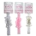Cute Baby Lace Head band with Bow & Flower 3 colours white cream pink