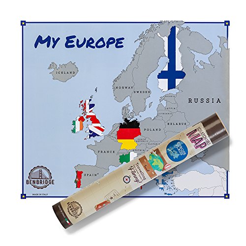 scratchable Map Europe Flags | versión Banderas | L 'única Mapa de rascar Made in Italy | Mapa de Europa de Rascar | viaggia y gratta Via los Estados Che Hai visitato personalizzando la tua Mapa.