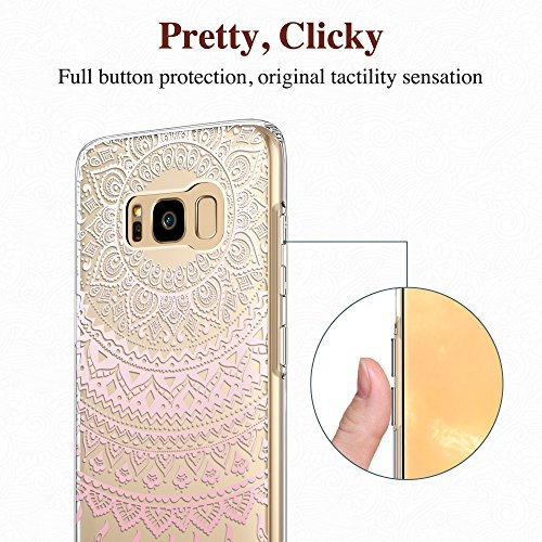 ESR Funda Samsung Galaxy S8 C  rcasa Transparente  F  cil de montar   Protecci  n a Esquinas  Borde Suave   Pl  stico Duro para Samsung Galaxy S8 - Manjusaka Rosa