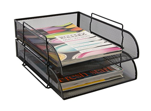 Osco LTSSP-BLK Briefablage aus Drahtgeflecht im Hochformat, schwarz - 5