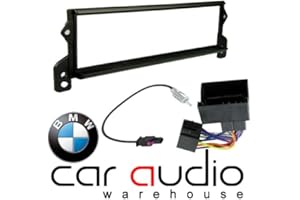 T1 AUDIO BMW Mini 2001 - 2006 Car Audio Stereo Replacement Full Facia and Iso Fitting Kit. Includes Black Single DIN Facia Adaptor Radio ISO and Fakra Aerial Adaptor.