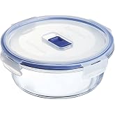 Set 2 Contenitori Ermetici Luminarc Pure Box – 38cl E 122cl, Vetro Temperato E Coperchi A Valvola