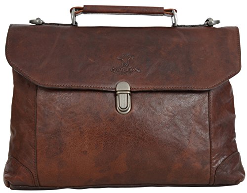 Gusti Leder studio „Rico“ große elegante Laptoptasche 12,1″ Arbeitstasche Wasserfester Innenstoff Lehrertasche Aktentasche Businesstasche Herrentasche Damentasche Rotbraun Braun 2B11-20-2wp - 8