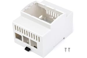 ‎WAVESHARE Waveshare Schutzhülle für Raspberry Pi 5 Gehäuse auf DIN-Schiene Modulare Box ABS Case Large Inner Space Injection Moduling with Rail Mount Support