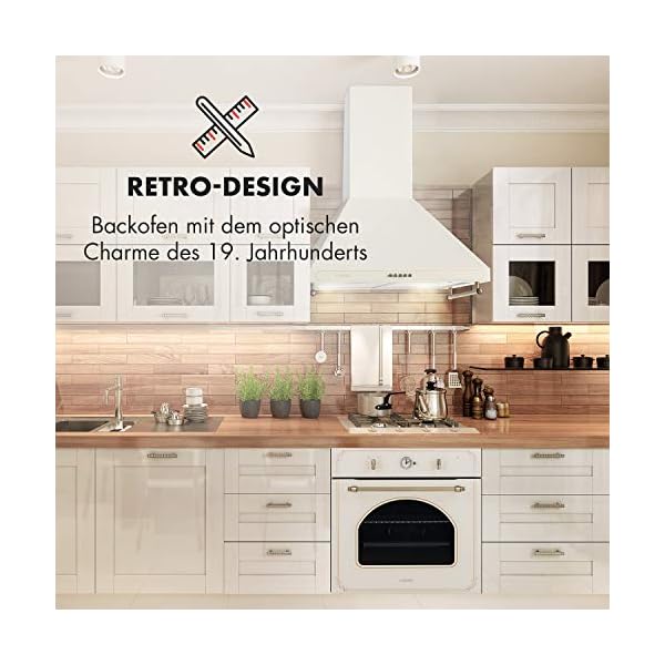 Klarstein Victoria Einbaubackofen Retro-Design 9 Funktionen 50-250°C schwarz – Bild 3