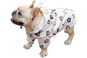 BLUE DREAM ISLAND Manteau de pluie pour animal de compagnie, manteau de pluie à capuche pour bouledogue français, poncho de pluie imperméable pour chiot, petit chien de taille moyenne, XL