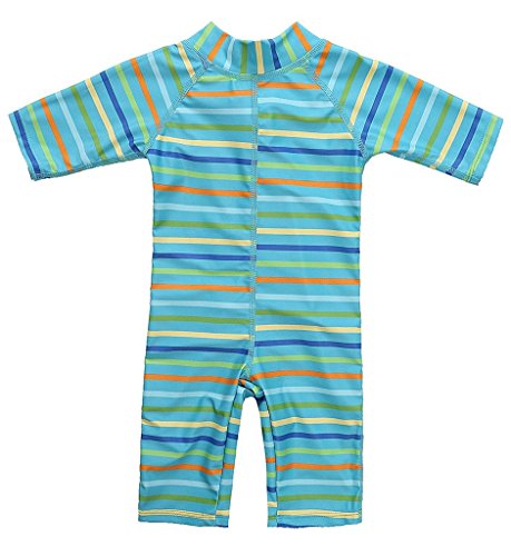 CharmLeaks Baby – Einteiler Badeanzug für Säugling Kinder mit Streifen UV-Schutz 50+ Von 3 Monate Bis 3 Jahre Alt - 2