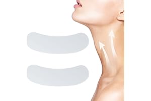 LARFRAECY Parche Antiarrugas par el Cuello 2 Piezas Almohadilla de Escote Parches de Silicona,Almohadilla para el cuidado de la piel (transparente),100% grado médico antiarrugas,reutilizable portátil.