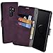 Produktbild Suncase Book-Style (Slim-Fit) für Samsung Galaxy S9 Plus Ledertasche Leder Tasche Handytasche Schutzhülle Case Hülle (mit Standfunktion und Kartenfach) antik lila