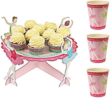 anm0361 Online Cake with 1 Etage + 12 Cups Cardboard Cake Stand Multicoloured 34 x 34 x 16 cm