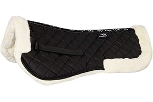 ‎EQUINATE Equinate gepolstertes Sattelpad Sidney mit synthetischem Lammfell Pferd Pony