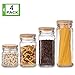 Produktbild Elegant Life 4-teiliges Nahrungsmittelspeicher-Behälter-Set, Glaspantry-Küchen-Vorratsgläser, Clear Luftdichtes Kanister-Set mit luftdichten Klemmdeckeln
