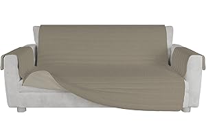 Italian Bed Linen Copridivano bicolore in microfibra TRENDY, Tortora/Panna, 3 Posti