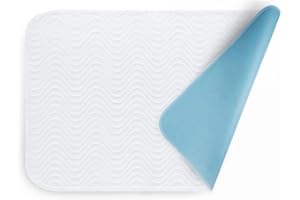 ‎FIDUCIA Inkontinenzauflage 75x90 wasserdichte Bett Inkontinenzunterlage, waschbar, atmungsaktiv, blau-weiß von Castejo CA3302/C (2)