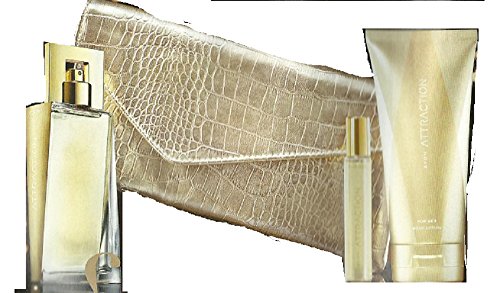Avon Attraction for her - 50ml EDP, 15ml EDP purse spray, 150ml Body Lotion and clutch bag