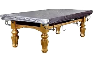 Sinsilvie Billiard table covers are available in 7 ft, 8 ft, billiard table covers are in silver or green, for eight balls, snooker (silver 7 ft)