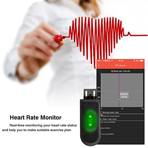 DIGGRO ID101 – Fitness Armband mit Herzfrequenz Sensor (IP67 Wasserdicht Staubdicht, OLED Display, Smart Armband Fitness Tracker mit Pulsmesser Aktivitätstracker Schrittzähler Schlafanalyse Kalorienzähler Stoppuhr für ios Android) - 3