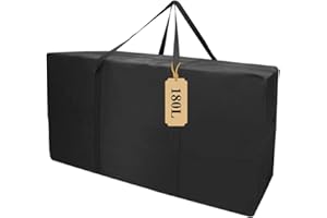 APKOL Grand Sac de Rangement Vetement 180L,100x55x33CM Grand XXL Sac de Voyage Zippée Surdimensionné en Oxford Transport Storage Bag pour Couette,Closet Organizer,Noir
