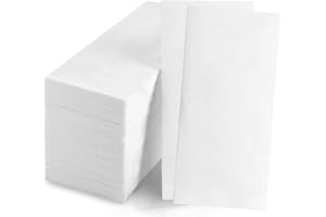 JINYUDOME Disposable Guest Towels, Linen Feel Hand Towels, Cloth-Like Paper Napkins, Soft, Durable, Absorbent Paper Hand Towel for Kitchen, Parties, Bathroom, Restaurant, Events, 100 Pack, White