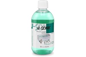 ErrecHome U-Sonic, Limpiador Concentrado para Equipos Ultrasónicos para Limpieza Intensiva y Delicada de Joyas, Gafas, Ortodoncia, Pequeños Accesorios, Componentes Mecánicos, 500 ml