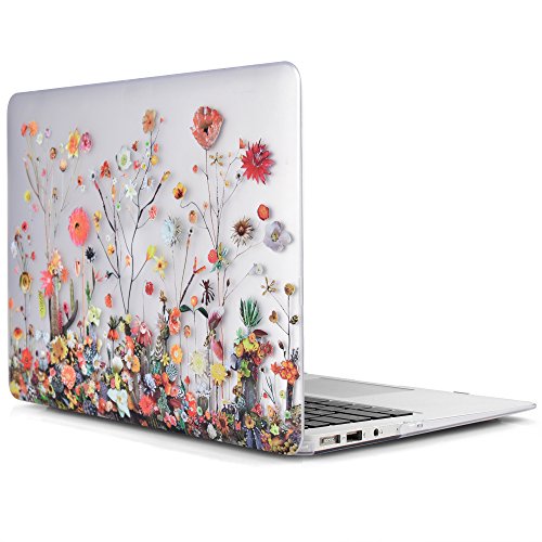iDOO MacBook Schutzh  lle   Hard Case Cover Laptop H  lle  F  r MacBook Air 13 Zoll  A1369 A1466  - matt  Blumen