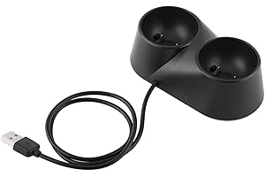 HEITIGN Cargador Ps3 Move Charger 13 × 7 × 5 Soporte de Estación de Carga de Base de Carga Dual para Controles Remotos de Play Station VR
