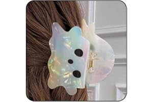 BelleFlair Halloween Haarklammer Niedlicher Geist, Bunter Laser Kopfschmuck Für Damen, Ghost Claw Clips, Acryl Halloween Haarspange Mittlere Größe, Passend Für Dünne Und Dicke Frisuren