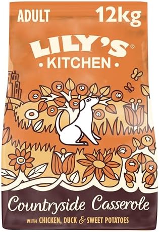 Lily's Kitchen Con ingredienti naturali Cibo secco per cani adulti Ricetta senza cereali con pollo e anatra Sacco da 12kg