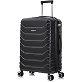 RAYKONG Medium Expandable Suitcase ABS+PC 66x45x27.5cm - 30cm Extended | 82L - 90L | 24 Inch |23kg Semi-Rigid Combination Loc
