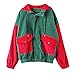 Produktbild Luckycat Frauen Cord Hoodie Patchwork Taschen Jacke Windjacke Kapuzenmantel Mantel Jacken Mäntel Sweatjacke Winterjacke Fleecejacke Steppjacke