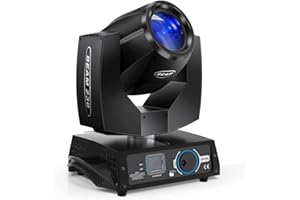 DELIBANG 7R 230W Beam Moving Head Light, 17 Gobos RGBW Éclairage de scène 14 couleurs DJ Lumières 16ch 8 prismes Phare DMX512 Contrôle pour mariage, Noël, Halloween, carnaval, fête, entrepôt en Allemagne