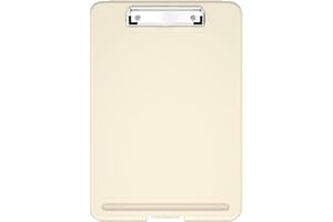 HNOGRI Hongri Portablocco in plastica con contenitore, portablocco aperto per infermieri, avvocati, studenti, aula, ufficio, donne, uomo, dimensioni 34 x 23,9 x 2,3 cm, Cachi