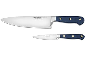 Wüsthof Classic Set di Coltelli con Coltello da Chef e Coltello da Verdura, Wild Blueberry (blu)