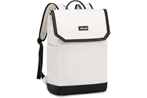 LOVEVOOK Damen Rucksack, Laptop Reiserucksack Wasserdicht, Arbeitsrucksack Casual Daypack Modern, Schultasche Damenrucksack Groß, Backpack Women Daypack Elegant für Arbeit Uni Travel, Beige Schwarz
