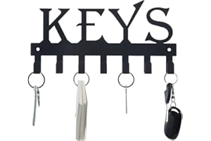 FairyCity Keys Holder for Wall Metal Vintage Keys Hook- Home Decor Key Hanger Decorative with 7 Hooks for Front Door Kitchen and Home Keys
