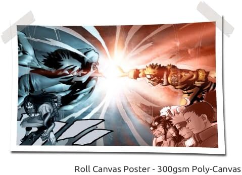 Sasuke Vs Naruto Animated Comic, Size: 44" x 30" (110cm x 75 cm Approx), Anime Naruto Manga Canvas Poster Art Picture Print (CANVAS POSTER)