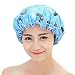 Fashion Butterfly Shower Cap Double Layers Waterproof Bath Cap,Blue RS.1640.00