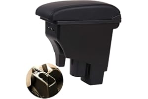YJYWZH Scatola Braccioli Console di Stoccaggio con Portabicchieri Per Fit Jazz 2002-2007 USB Charging