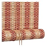 chuanglian Rideaux de bambou Rideaux Rideaux Bambou Naturel Parasol suspendu à la main Rideaux pare-soleil Suspendus Suspendus Levage Personnalisable, 2 couleurs, 24 tailles