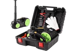 ROGTZ Upgraded Hydraulic Car Jack Set – 5 in 1 Vehicle Floor Jack Kit 5 Ton Truck Van Tire Jack Lift with Integrated Tire Pump and Impact Wrench