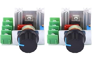 HILITAND 2pcs 2000W Módulo de control de velocidad del motor de CA 50-220V 25A PWM Interruptor de control de atenuador ajustable
